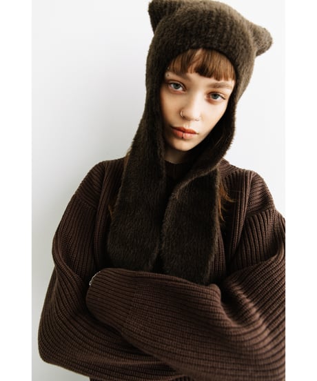 浅VネックニットTOPS【WCJ-MK-032BRN】