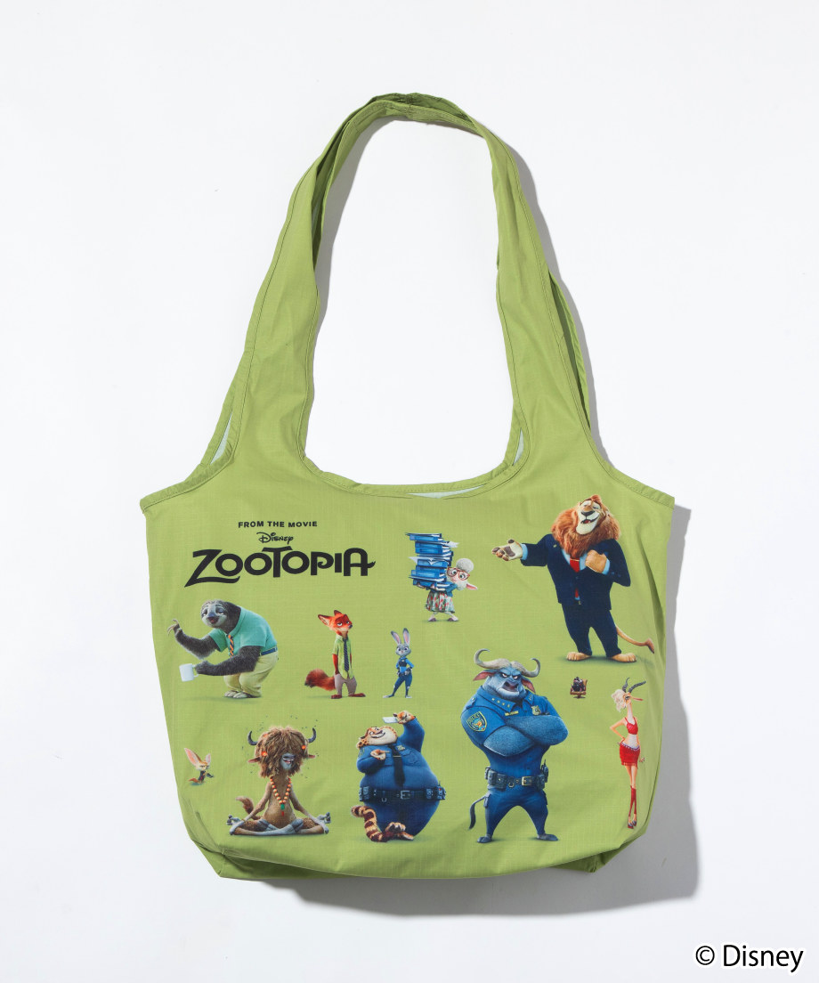 撥水】Disney / Zootopia 膨張エコバッグ【WCJ-TD-043GRN】 |