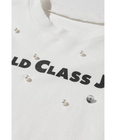 ビジューノースリーブTEE【WCJ-NA-062WHT】※7月中旬発送予定