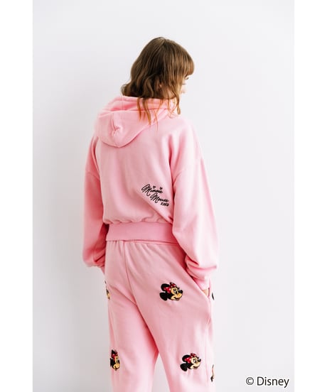 Disney / EMBROIDERY ZIP HOODIE(ミニー)【WCJ-TD-044LPK02】