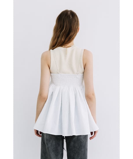 ジャガードキャミトップス【WCJ-TA-009WHT】