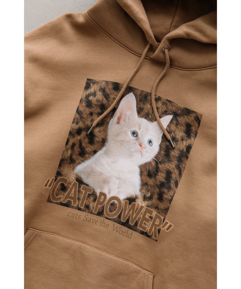 wcj 若槻千夏 CAT POWER SWEAT HOODIE ブラック