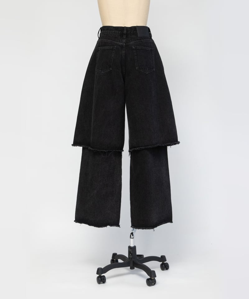 レイヤードデニムパンツ【WCJ-GM-018BLK】 | WCJ OFFICIAL WEB S