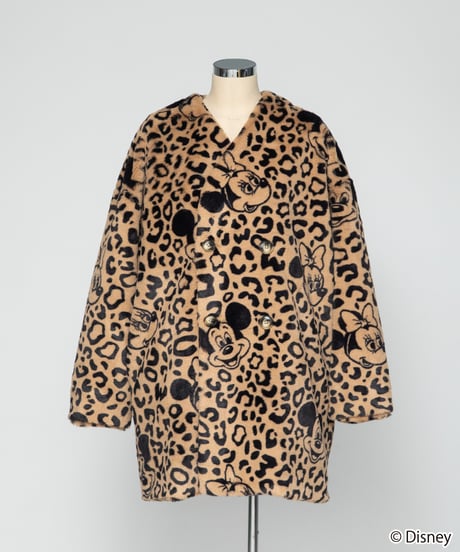 Disney / LEOPARD DESIGN COAT【WCJ-NA-048BEG-BLK】