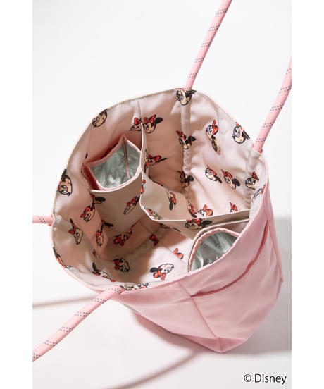 【撥水】Disney / REVERSIBLE TOTE BAG(ミニー)【WCJ-TD-012PNK-BEG02】