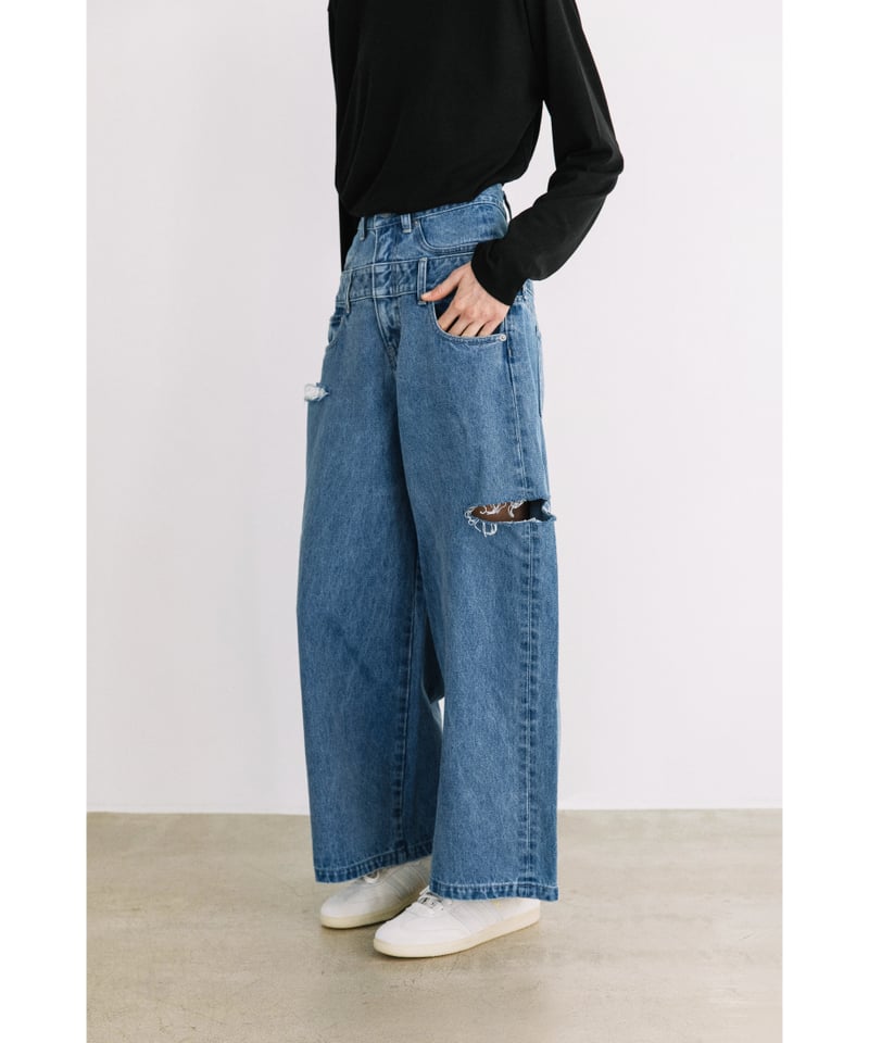 レイヤードデニムパンツ【WCJ-GM-026BLU】 | WCJ OFFICIAL WEB S