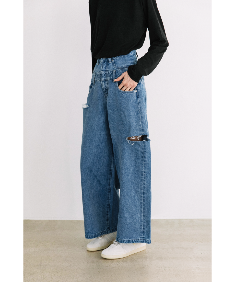 レイヤードデニムパンツ【WCJ-GM-026BLU】 | WCJ OFFICIAL WEB S