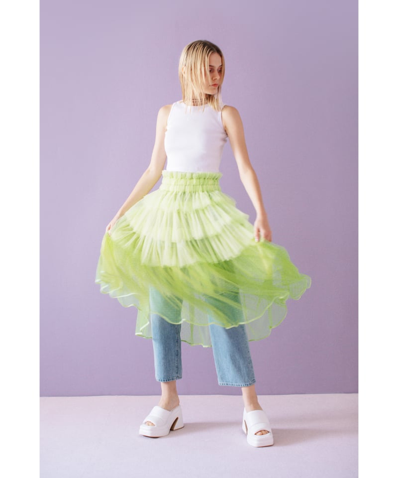 オブリ　メッセージチュールスカート　サイズ0 チュールスカート【WCJ-PP-072LM】 | WCJ OFFICIAL WEB STORE