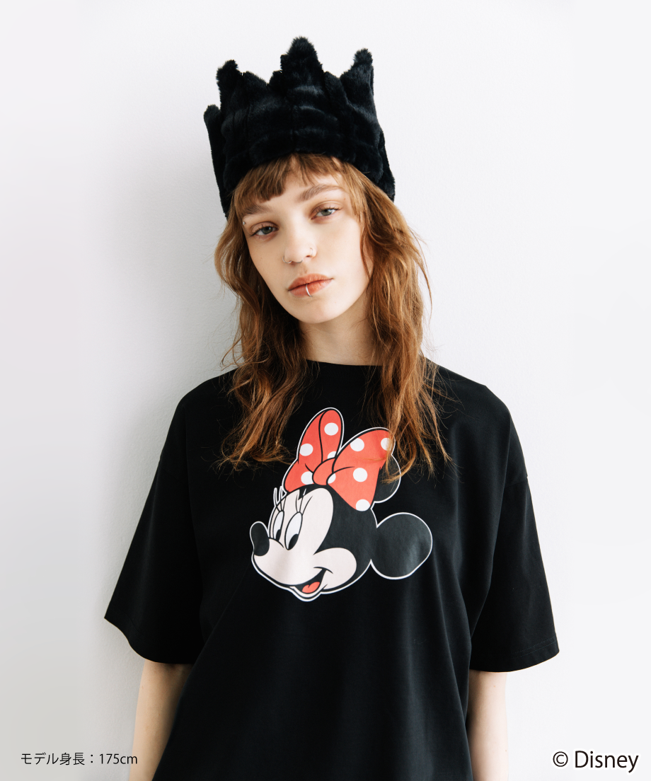 wcj ミニー Tシャツ Disney / OVER DYE SS TEE（ミニー）【WCJ-GC-027BLK02】