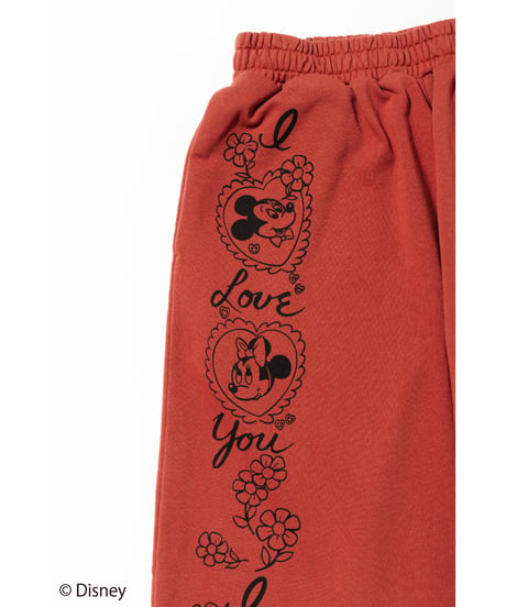 Disney / SWEAT PANTS(ミッキー&ミニー)【WCJ-TD-053RED26】
