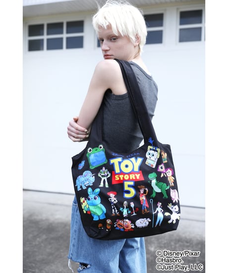 【撥水】Disney&Pixar / TOY STORY 5 / 膨張エコバッグ【WCJ-TD-058BLK】