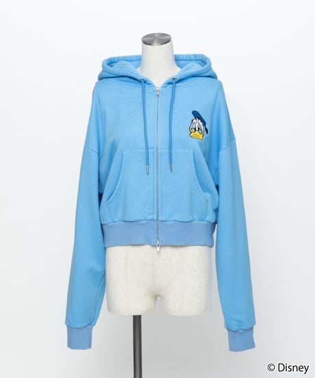 Disney / EMBROIDERY ZIP HOODIE(ドナルド)【WCJ-TD-044BLU03】