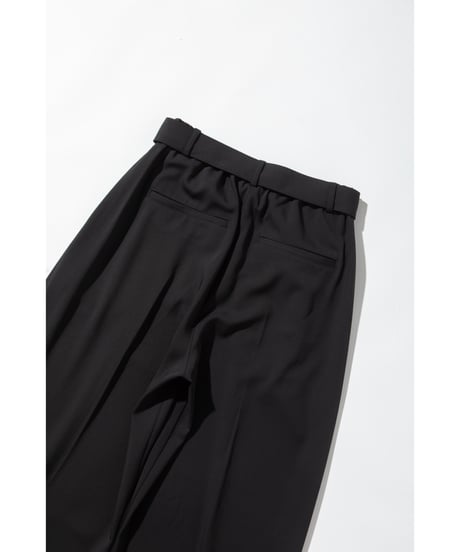 【速乾】ベルト付きツータックパンツ【WCJ-TA-022BLK】