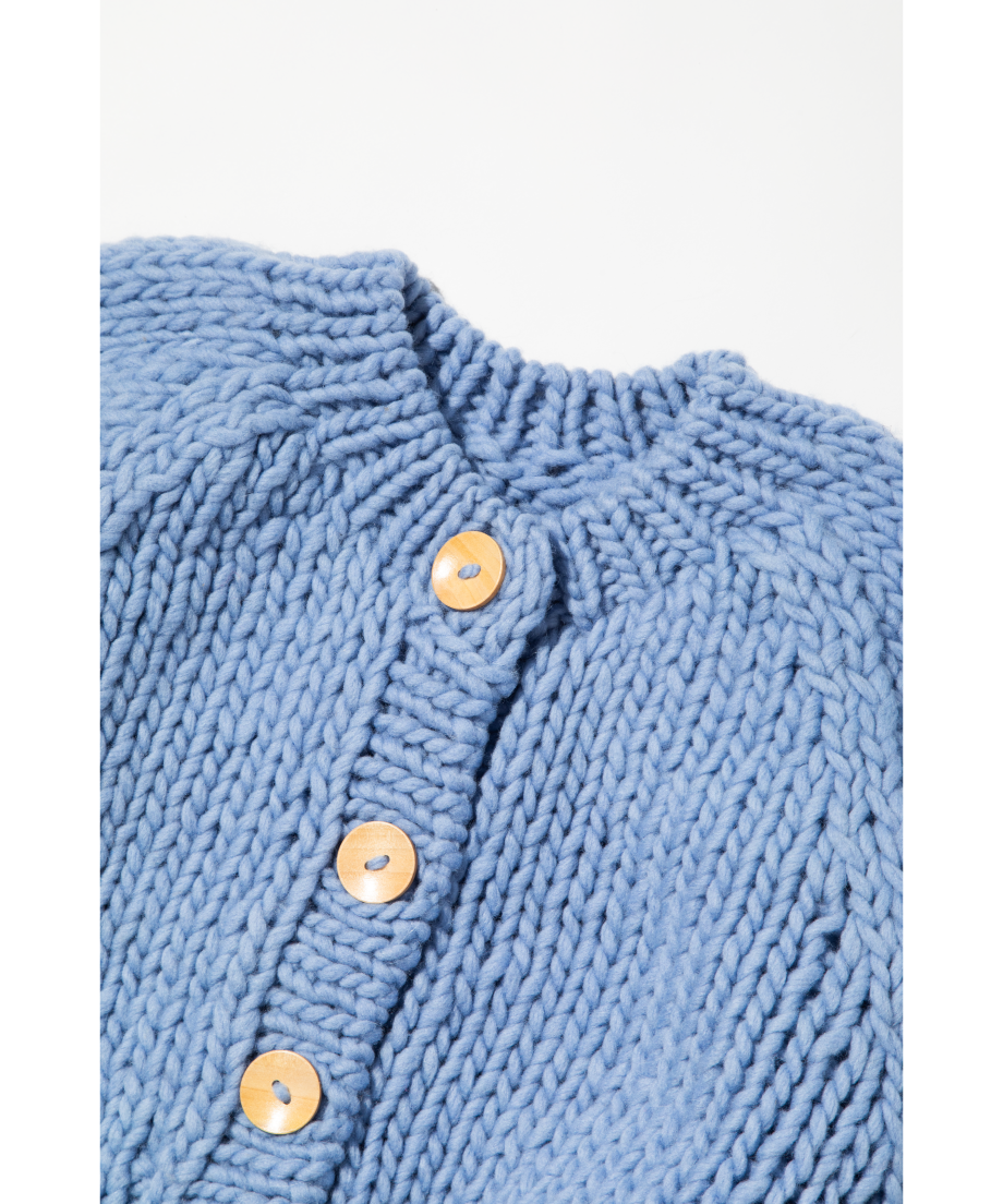 【WCJ 未使用】ハンドニットカーディガン　ホワイト wcj ハンドニットカーディガン 【公式通販】