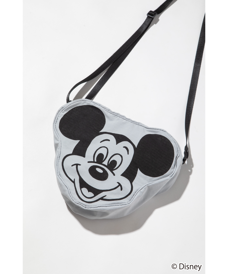 WCJ ディズニー　ミッキー ショルダーバッグ　グレー Disney / FACE DESIGN SHOULDER BAG（S）(ミッキー)【WCJ-