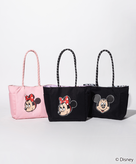 【撥水】Disney / REVERSIBLE TOTE BAG(ミニー)【WCJ-TD-012PNK-BEG02】
