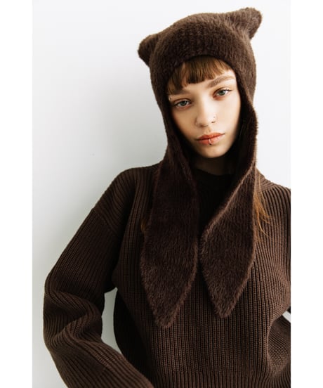 浅VネックニットTOPS【WCJ-MK-032BRN】