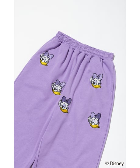 Disney / EMBROIDERY SWEAT PANTS(デイジー)【WCJ-TD-045PUR04】