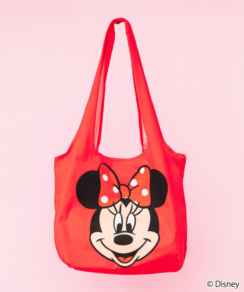 撥水】Disney / 膨張エコバッグ(ミニー)【WCJ-TD-065RED02】 | W