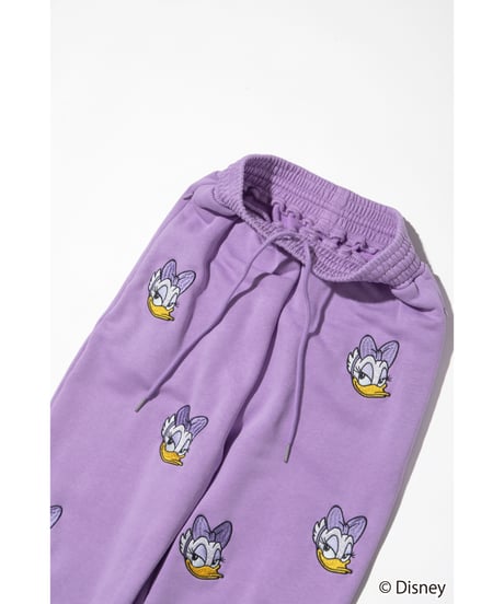 Disney / EMBROIDERY SWEAT PANTS(デイジー)【WCJ-TD-045PUR04】