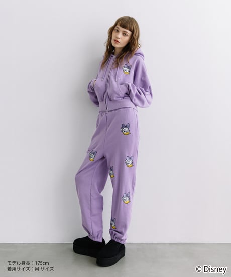 Disney / EMBROIDERY SWEAT PANTS(デイジー)【WCJ-TD-045PUR04】
