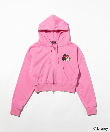 Disney / EMBROIDERY ZIP HOODIE(ミニー)【WCJ-TD-044PNK02】