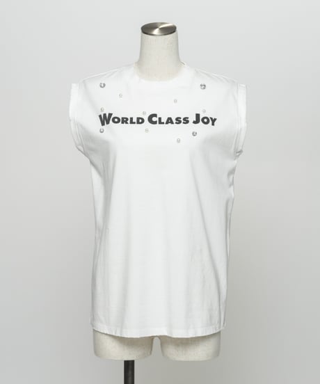 ビジューノースリーブTEE【WCJ-NA-062WHT】※7月中旬発送予定