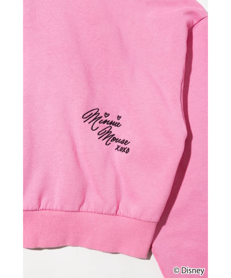 Disney / EMBROIDERY ZIP HOODIE(ミニー)【WCJ-TD-044PNK02】