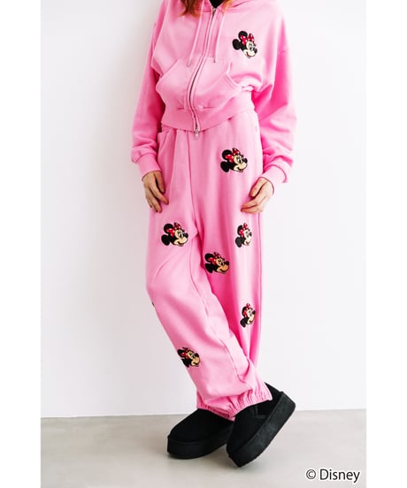 Disney / EMBROIDERY SWEAT PANTS(ミニー)【WCJ-TD-045PNK02】
