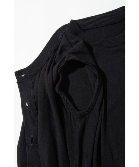 ドッキングカーディガン【WCJ-MK-028BLK-BLK】