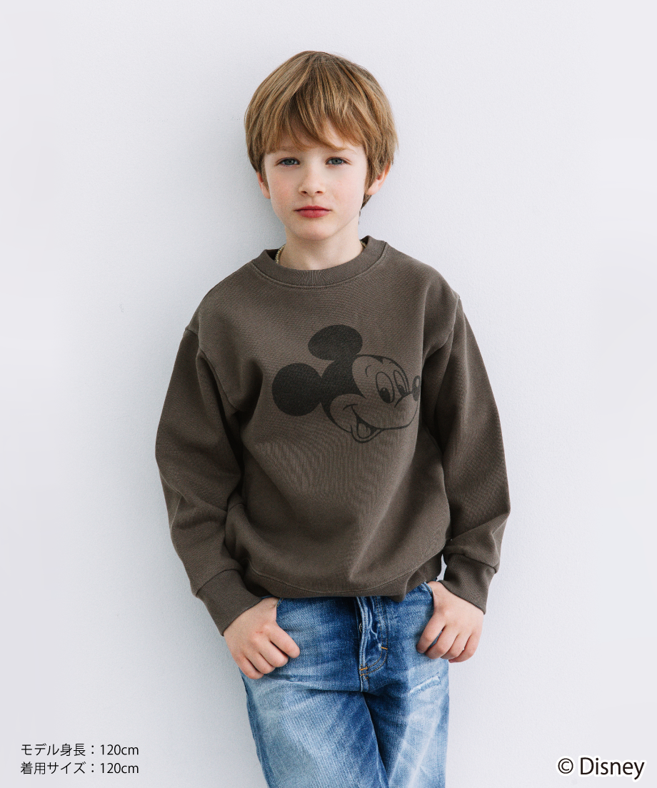 Disney / KIDS SWEAT TOP(ミッキー)【WCJ-TD-002DGY01】