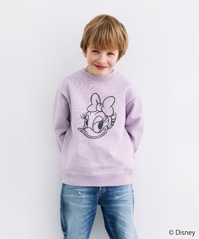デイジー　ドナルド　wcj スウェット Disney / KIDS SWEAT TOP(デイジー)【WCJ-TD-002PUR04】