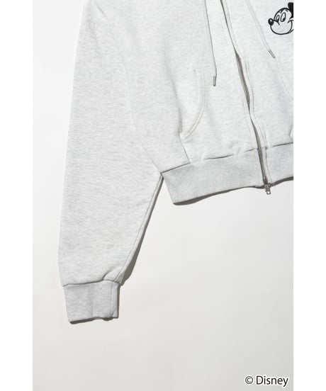 Disney / EMBROIDERY ZIP HOODIE(ミッキー)【WCJ-TD-044GRY01】