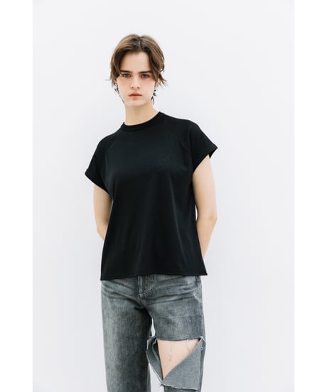 【速乾】【防シワ】フレンチスリーブTEE【WCJ-PP-057BLK】