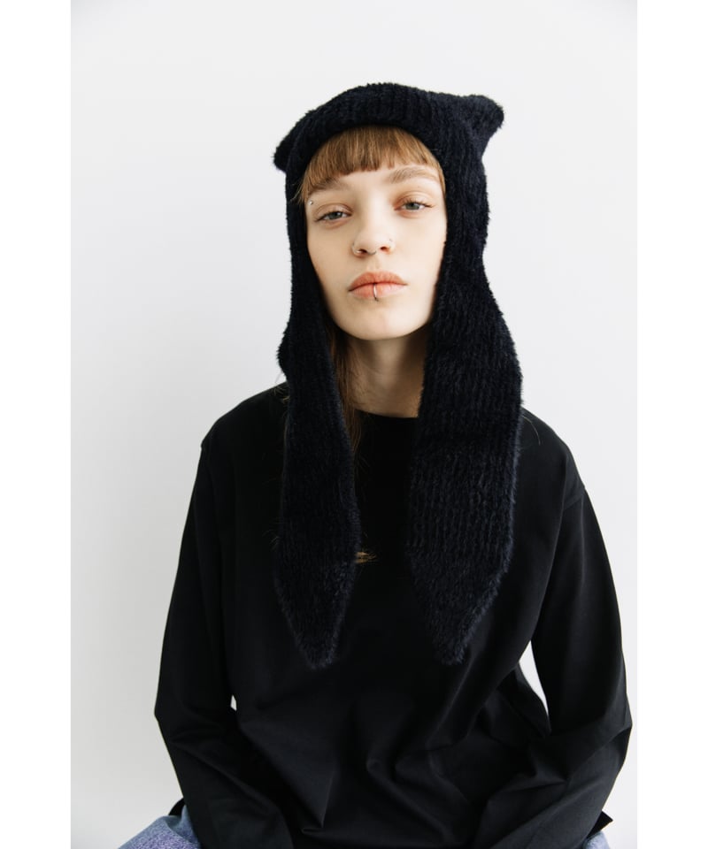 『央 』 Loverboy 猫耳ニット帽 黒 Amazon.co.jp: CHARLES JEFFREY LOVERBOY 猫耳 ニット帽ビーニー