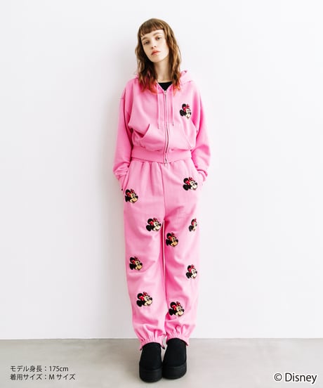 Disney / EMBROIDERY SWEAT PANTS(ミニー)【WCJ-TD-045PNK02】