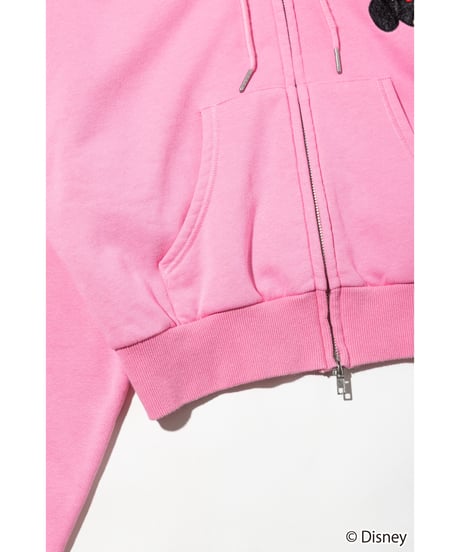 Disney / EMBROIDERY ZIP HOODIE(ミニー)【WCJ-TD-044PNK02】