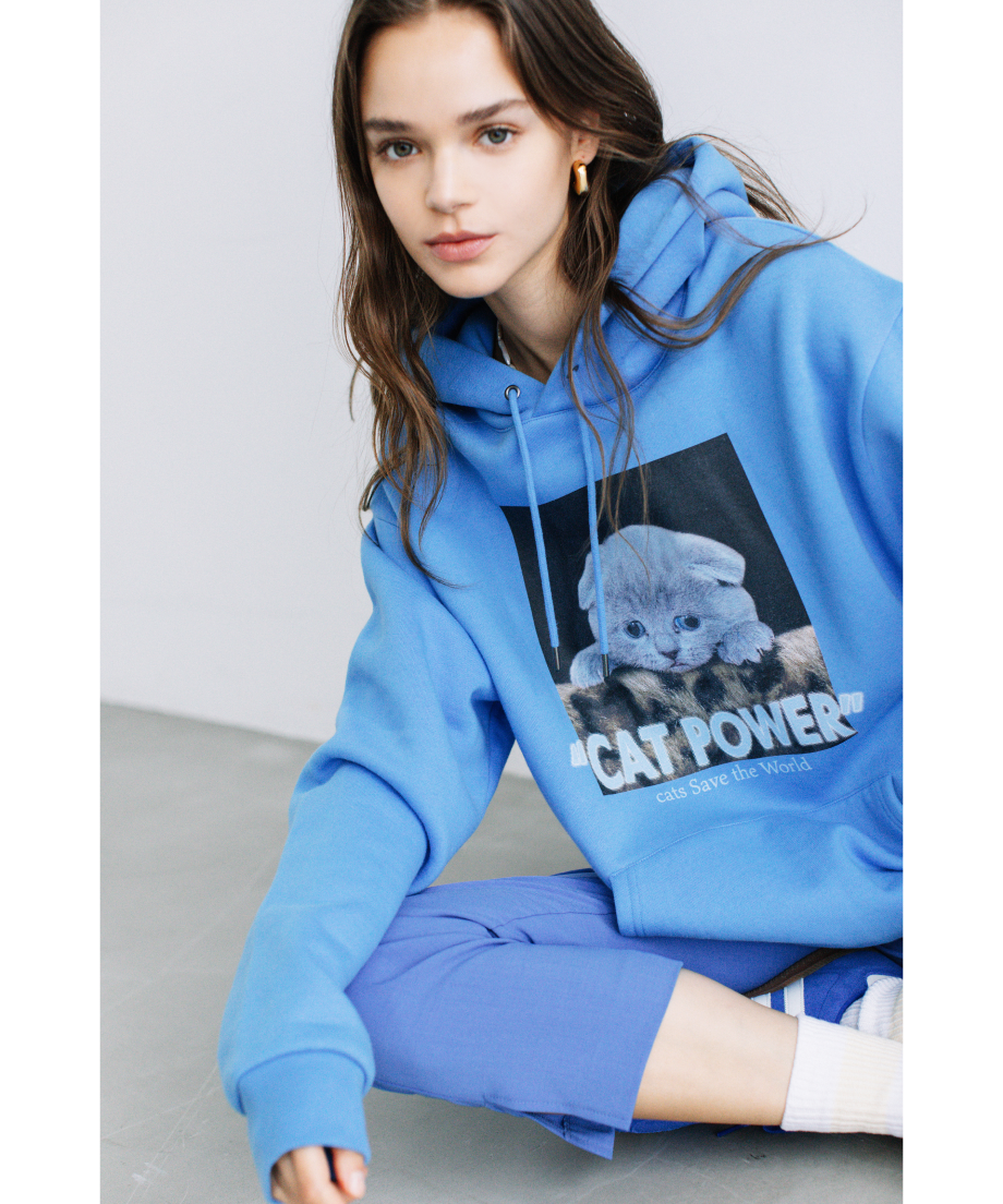 CAT POWER SWEAT HOODIE【WCJ-NA-012BU】 | WCJ OFFI CAT POWER SWEAT HOODIE【WCJ-NA-012BU】 | WCJ OFFI