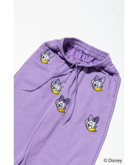 Disney / EMBROIDERY SWEAT PANTS(デイジー)【WCJ-TD-045PUR04】