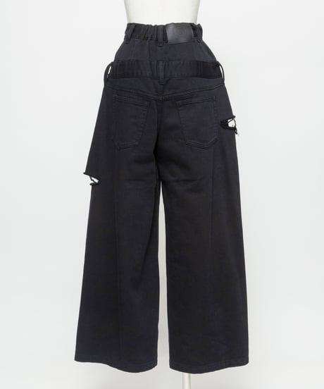レイヤードパンツ【WCJ-GM-026BLK】