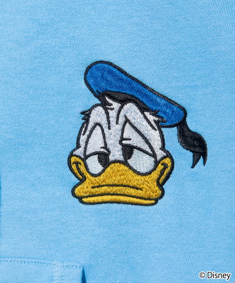 Disney / EMBROIDERY ZIP HOODIE(ドナルド)【WCJ-TD-044BLU03】