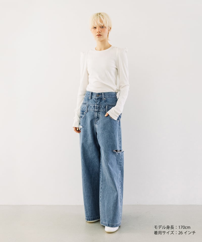 WCJレイヤードデニムパンツ レイヤードデニムパンツ【WCJ-GM-026BLU】 | WCJ OFFICIAL WEB S
