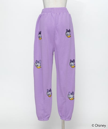 Disney / EMBROIDERY SWEAT PANTS(デイジー)【WCJ-TD-045PUR04】
