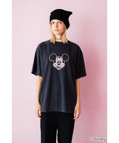 Disney / OVER DYE SS TEE（ミッキー）【WCJ-GC-027BLK01】