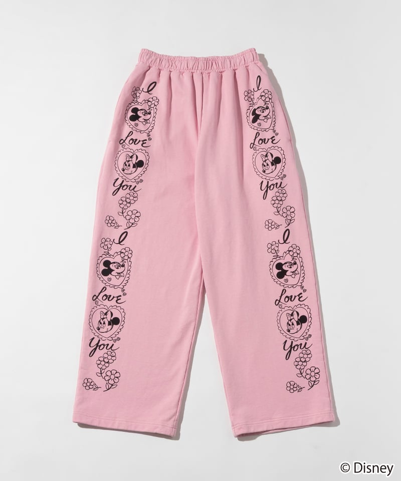 wcj Disney / SWEAT PANTS(ミッキー&ミニー) Disney / SWEAT PANTS(ミッキー&ミニー)【WCJ-TD-053PNK26】