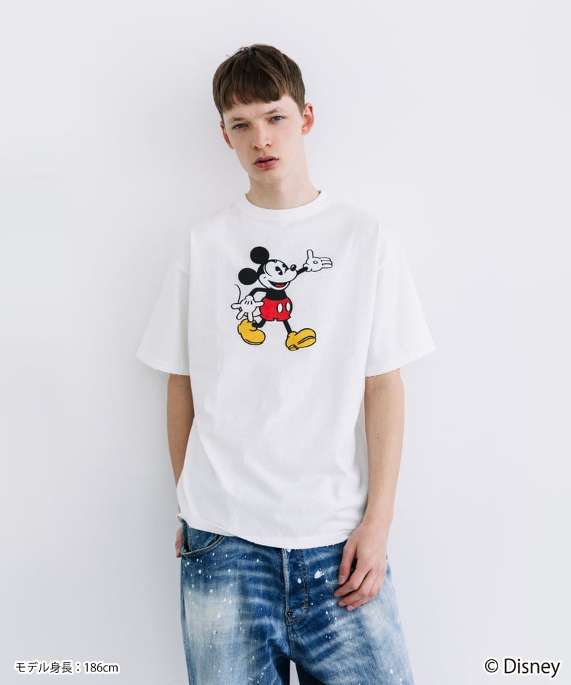 Disney / OVER DYE SS TEE(ミッキー)【WCJ-GC-054WHT01】