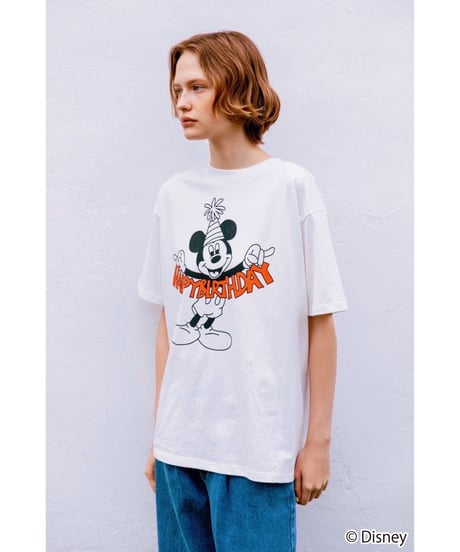 Disney / HAPPY BIRTHDAY TEE(ミッキー)【WCJ-TD-005WHT01】