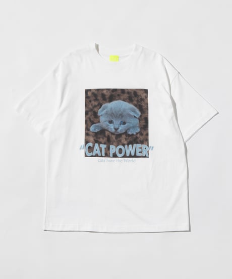 CAT POWER SS TEE【WCJ-LK-020WHT】