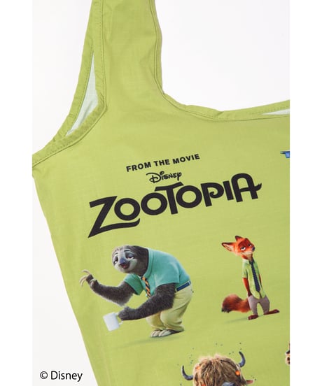 【撥水】Disney / Zootopia 膨張エコバッグ【WCJ-TD-043GRN】