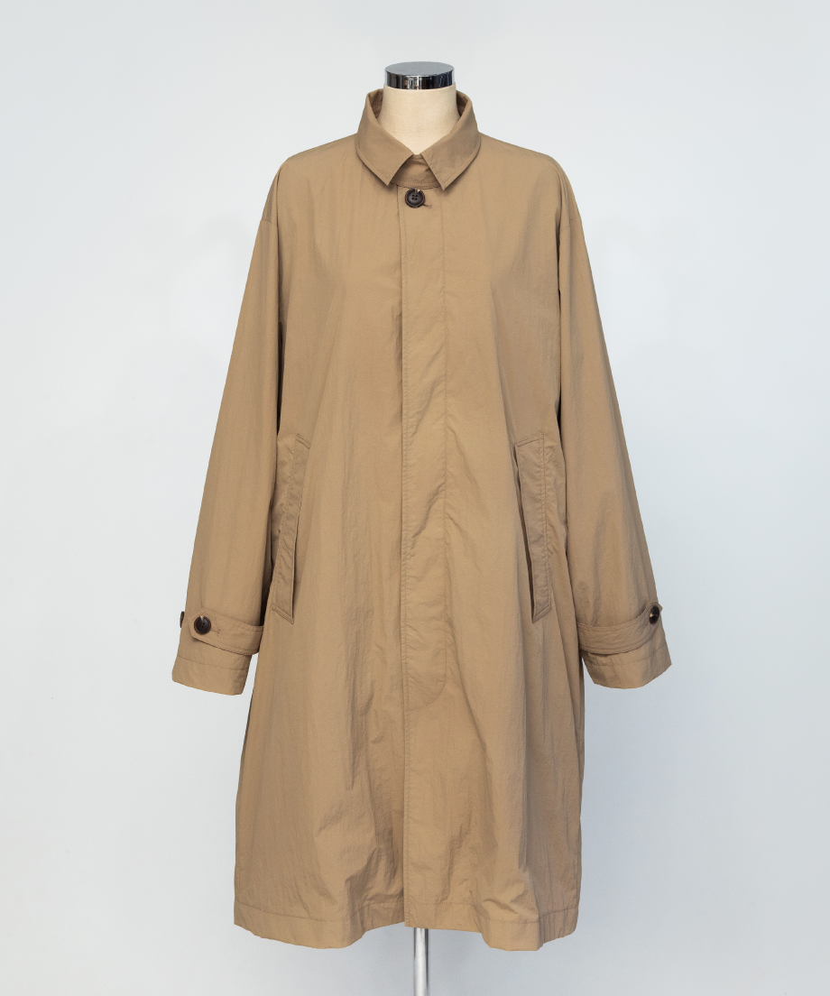 WCJ 撥水　ステンカラーコート　アイボリー　スプリングコート　フリーサイズ WCJ 撥水 ステンカラーコート アイボリー スプリングコート